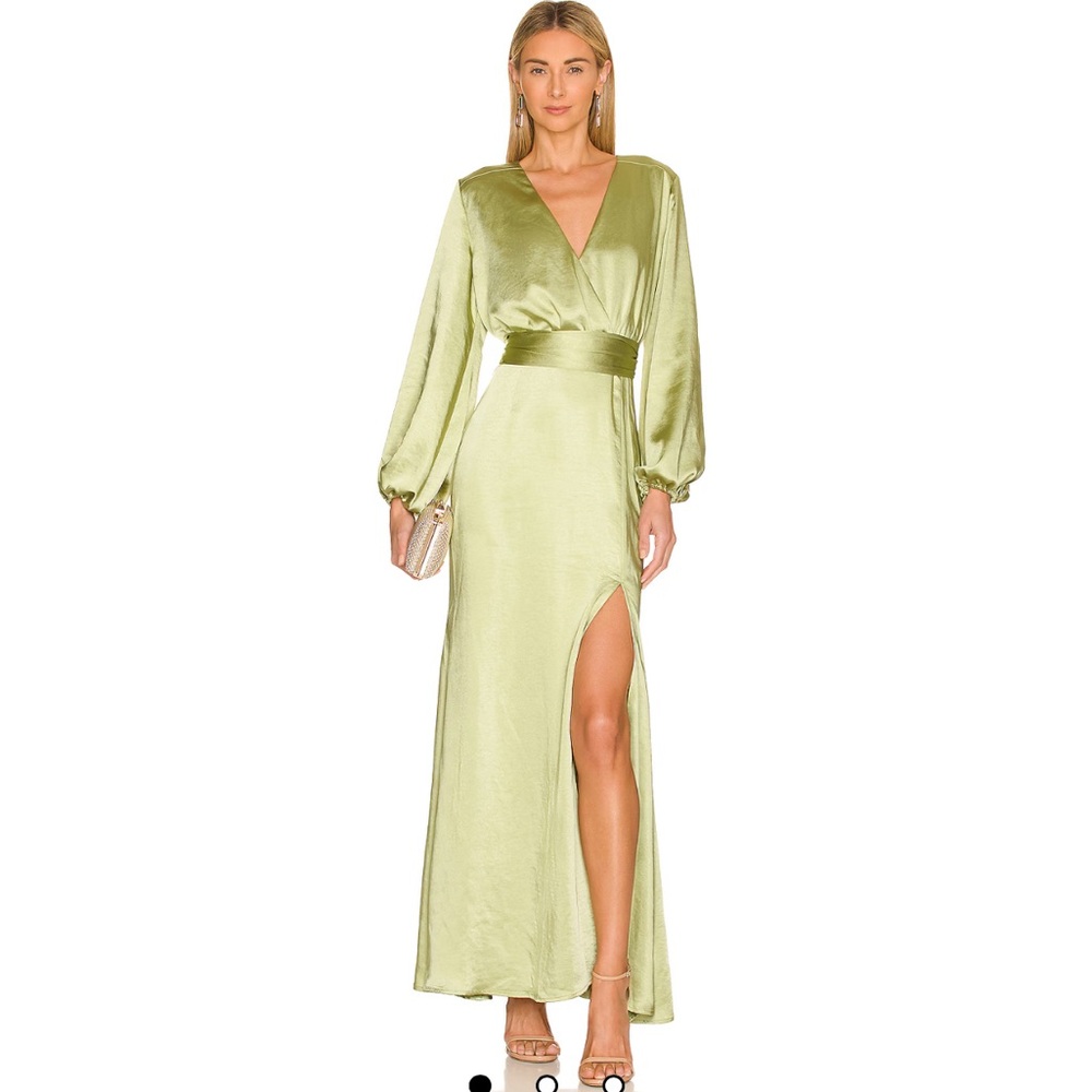 REVOLVE Elliatt Kai Maxi Dress in Avocado Green
